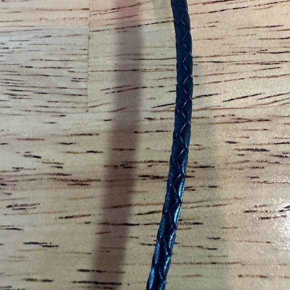 Brighton Ophelia Heart Necklace Black Braided Cord Silver-Tone Pendant 18” - Picture 4 of 5